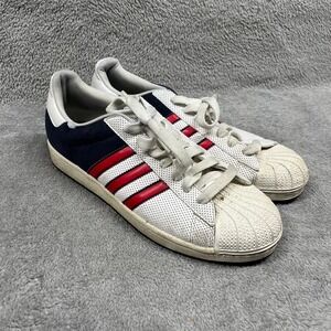 Adidas Superstar The American Flag Color Red White Blue G56825 Leather Mens 10.5